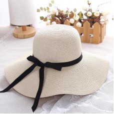 Mujers Summer Straw Beach Hats Big Wide Brim Travel Outdoor Foldable Sun Visor  eb-07771611